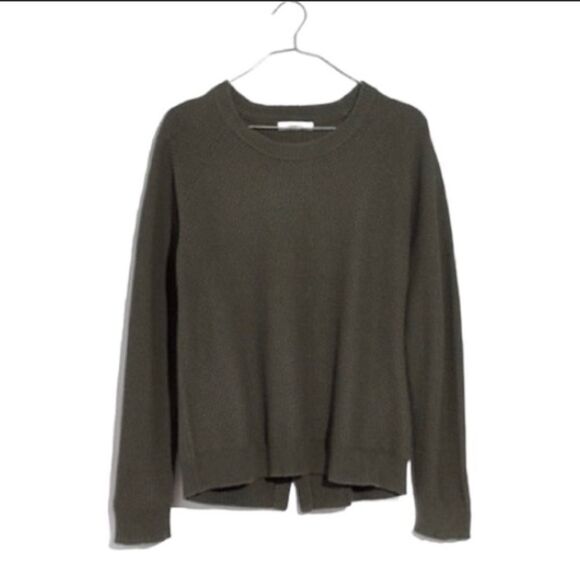 Madewell Sweater Province Open Cross-Back Pullover Green XXS - Picture 4 of 4